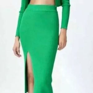 ZARA Knit Midi Skirt